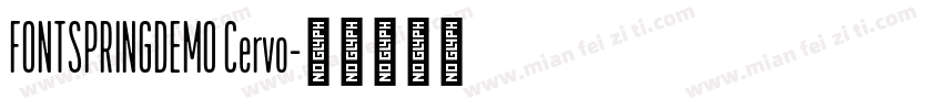 FONTSPRINGDEMO Cervo字体转换